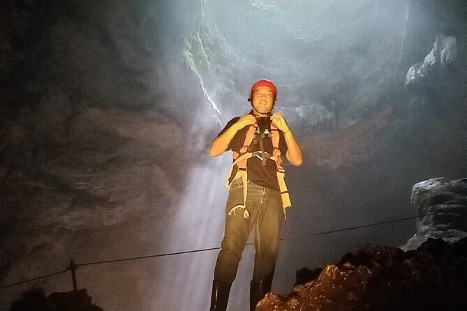 Yogyakarta Jomblang Cave and Pindul Cave Adventure - Inside Jomblang Cave: the 60m rope abseil and the heavenly rays